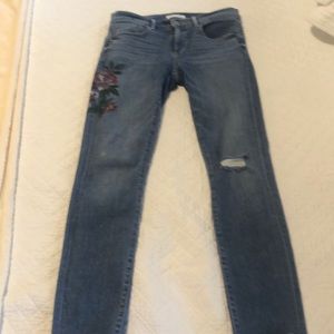 Like New Loft Floral Jeans